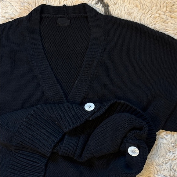 Black Cardigan Sweater with Pockets - Picture 10 of 17